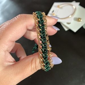 Sequin by Nordstrom brand new gold and green bracelet